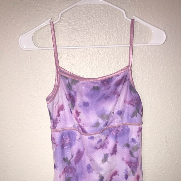 Vtg 70s Hippie/Fairy Goth Floral Purple Midi Dress - Picture 6 of 11